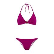 Bikini met logo Balmain , Purple , Dames