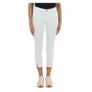 Super Skinny Slit Capri Broek Armani Exchange , White , Dames