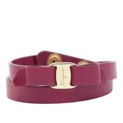 Pre-owned Leather bracelets Salvatore Ferragamo Pre-owned , Purple , D...