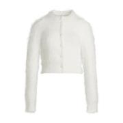Witte Wollen Vest met Knoopsluiting Maison Margiela , White , Dames