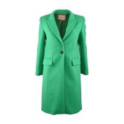 Single-Breasted Coats Twinset , Green , Dames