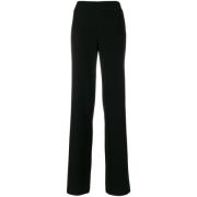 Zwarte Hoge Taille Pantalon Emporio Armani , Black , Dames