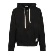 Zwarte Katoenen Rits Hoodie Jil Sander , Black , Heren