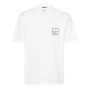 Wit Ronde Hals Bedrukt T-shirt C.p. Company , White , Heren