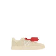 Sand Canvas Low Vulcanized Sneakers Off White , Beige , Heren