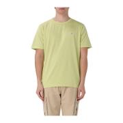 Gele Katoenen Crewneck T-shirt C.p. Company , Yellow , Heren