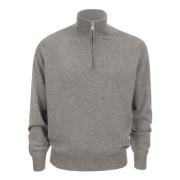 Cashmere Coltrui met Rits Brunello Cucinelli , Gray , Heren