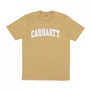 Bourbon/White University Tee Streetwear Carhartt Wip , Beige , Heren
