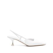 Witte Lakleren Beeldhouwhak Pumps 3Juin , White , Dames