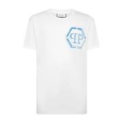 Witte T-shirts en Polos Philipp Plein , White , Heren