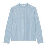 Gestreepte blouse met plooidetail normaal Marc O'Polo , Blue , Dames
