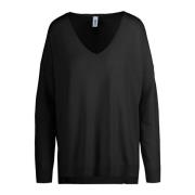 V-neck Knitwear BomBoogie , Black , Dames