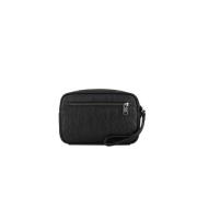 Eco-Leren Clutch en Beauty Tas Armani Exchange , Black , Heren