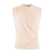 Gekreukelde Stretch Top - Roze Slim Fit Guess , Pink , Dames