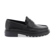 Leren Mocassins met Logo Inscriptie Salvatore Ferragamo , Black , Here...