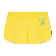 Katoenen shorts met logo Moschino , Yellow , Dames