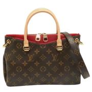 Pre-owned Leather totes Louis Vuitton Vintage , Red , Dames