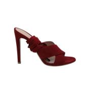 Pre-owned Suede sandals Gianvito Rossi Pre-owned , Red , Dames