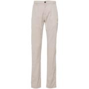 Slim Fit Elastische Taille Chinos Canali , Beige , Heren