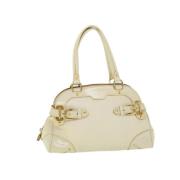 Pre-owned Leather handbags Louis Vuitton Vintage , White , Dames