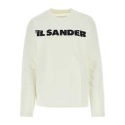 Ivoor Katoenen T-shirt Jil Sander , White , Dames
