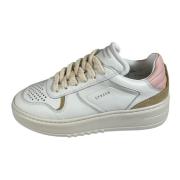 Leren Mix Dames Sneaker Wit/Roze Copenhagen Shoes , Multicolor , Dames