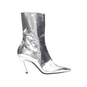 Pre-owned Leather boots Balenciaga Vintage , Gray , Dames