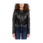 Dames Leren Jas Pinko , Black , Dames