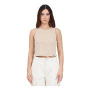 Sleeveless Tops Dickies , Beige , Dames