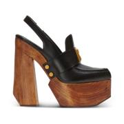 Mocassin met plateauzool Bonnie van leer en hout Balmain , Black , Dam...