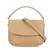 Beige Schoudertas van Glad Leer A.p.c. , Beige , Dames