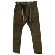 Pre-owned Velvet bottoms Balmain Pre-owned , Green , Dames