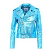 Leather Jackets Coco Cloude , Blue , Dames