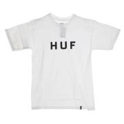 Essentials Logo T-Shirt Wit/Zwart HUF , White , Heren