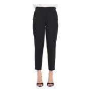 Cropped Trousers ViCOLO , Black , Dames