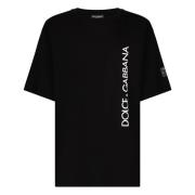 Zwarte T-shirts en Polos Collectie Dolce & Gabbana , Black , Heren