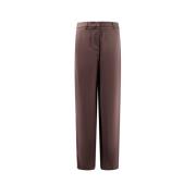 Wide Trousers Giorgio , Brown , Dames