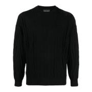 Round-neck Knitwear Emporio Armani , Black , Heren