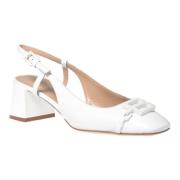 Court shoe in white calfskin Baldinini , White , Dames