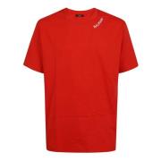 Stitch Kraag T-Shirt - Straight Fit Balmain , Red , Heren