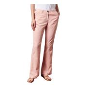Straight Trousers Massimo Alba , Pink , Dames