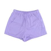 Lichtpaarse Linnen Streetwear Shorts Adidas , Purple , Dames