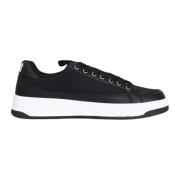 Zwarte Sneakers met Witte Details Just Cavalli , Black , Heren