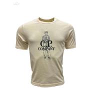 Sailor Logo T-Shirt, Pistachio Shell Jersey C.p. Company , Beige , Her...