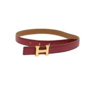 Pre-owned Leather belts Hermès Vintage , Red , Dames