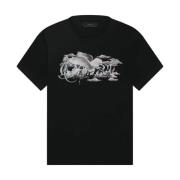 Pegasus Script Logo T-shirt Amiri , Black , Heren