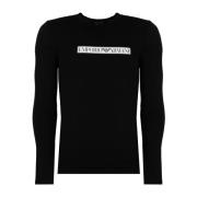 Long Sleeve Tops Emporio Armani , Black , Heren