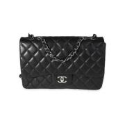 Pre-owned Leather chanel-bags Chanel Vintage , Black , Dames