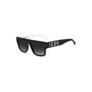 Stijlvol Zwart Icon Zonnebril Dsquared2 , Black , Unisex