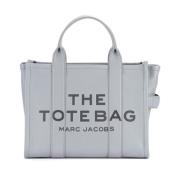 Mini Traveler Tote Bag in Parel Grijs Leer Marc Jacobs , Gray , Dames